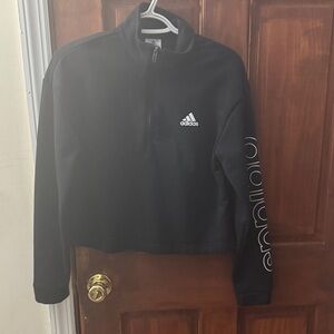 Adidas Black Half-Zip Pullover with Logo